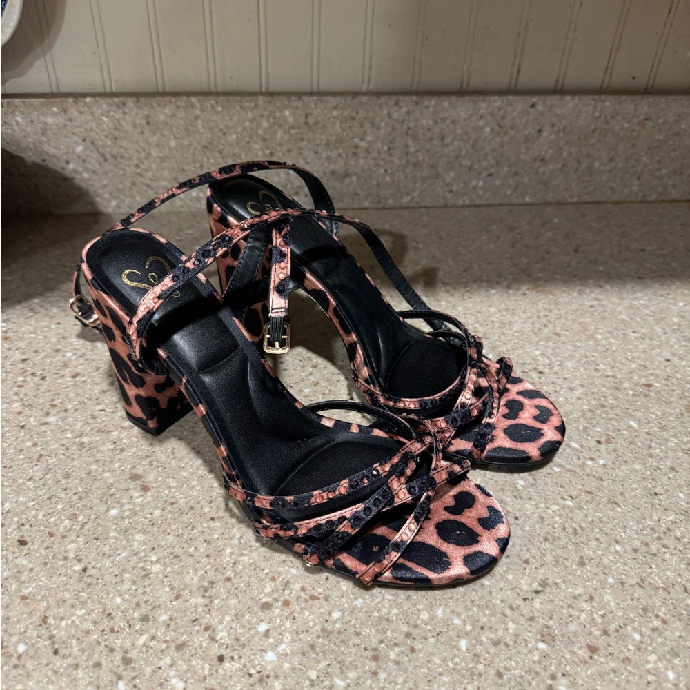 Windsor Leopard Print Strappy Heels